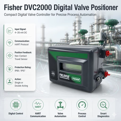 Fieldvue HC DVC2000 Reacção de acção única Baixa Pressão Posicionador de válvula digital