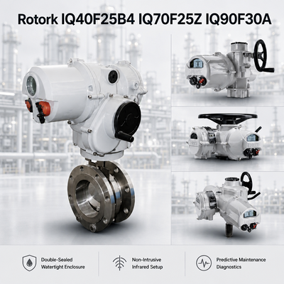Rotor original IQ40F25B4 IQ70F25Z IQ90F30A Actuador elétrico inteligente 1000-2000Nm IP68 Controlador de válvula de borboleta motorizado