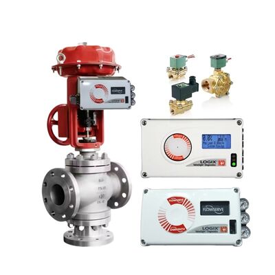 Flowserve Logix 520MD Digital HART Electro Pneumatic Smart Valve Controller Control Valve Positioner com válvula solenoide Asco