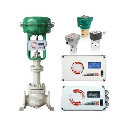 Atuador de Válvula Controladora de Válvula Pneumática Flowserve Posicionador de Válvula Flowserve Logix 520MD Válvulas Solenóides Asco 327