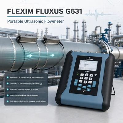 Instrumento de detecção de vazamentos Flexim FLUXUS G631 Medidor de vazão ultrassônico portátil com grampo