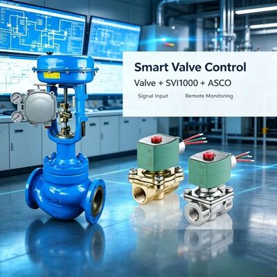 Posicionador Digital de Válvula Masoneilan SVi1000 Controle Pneumático 4-20mA HART com Válvula Solenoide ASCO