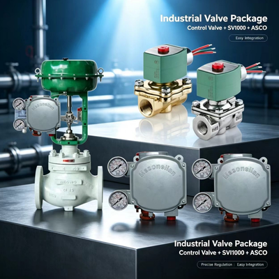 Posicionador Digital de Válvula Masoneilan SVi1000 Controle Pneumático 4-20mA HART com Válvula Solenoide ASCO