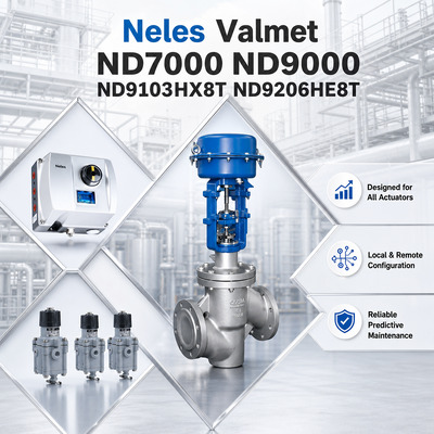 Neles Valmet ND7000 ND9000 ND9103HX8T ND9206HE8T Controlador de posicionamento de válvula digital pneumática inteligente para indústria petroquímica de petróleo e gás
