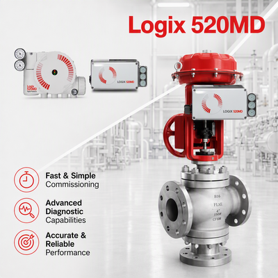 Flowserve Logix 520MD Plus Digital HART Positioner 4 20mA Atuador de válvula de controlo Óleo gás Potência química