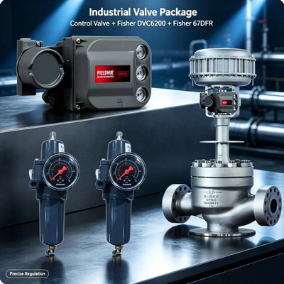 Controlador de Válvula Digital Fisher DVC6200 com Regulador de Filtro 67DFR para Controle Pneumático Preciso