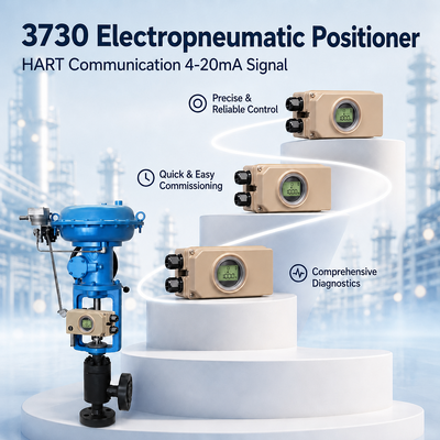 Posicionador eletropneumático inteligente HART 4 20mA diagnóstico de válvula de controle com calibração automática
