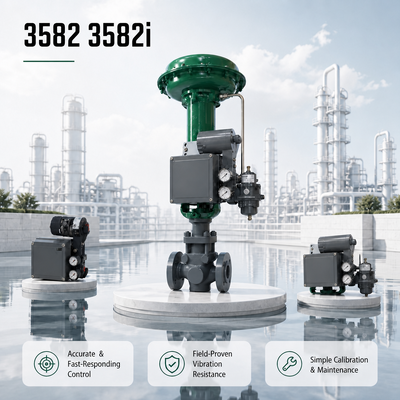 Posicionador de válvula pneumático e eletropneumático 3582 3582i para atuador linear de sistema de automação industrial