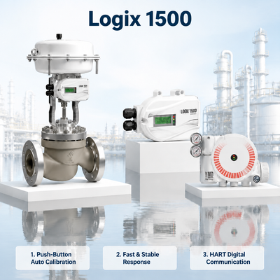 Logix 1500 Posicionador de válvulas digitais inteligentes Protocolo HART 4 20mA válvula de controlo pneumática Acessórios Indústria de petróleo e gás