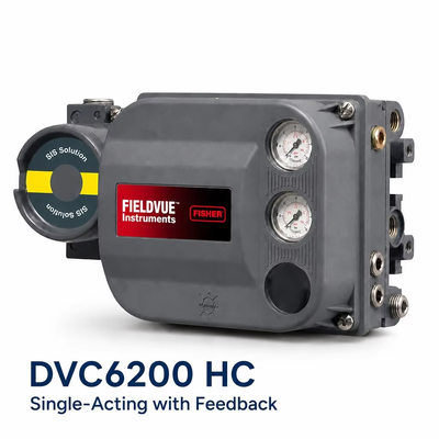 Controlador de válvula digital DVC6200 HC 4–20 mA HART posicionador pneumático de válvula de ação única com feedback