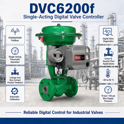 Controlador Digital de Válvula de Ação Simples FD DVC6200F FOUNDATION Fieldbus Posicionador Inteligente de Válvula