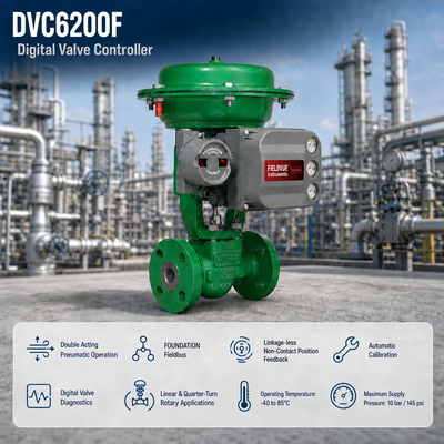 DVC6200F FD DOUBLE ACTING FOUNDATION Fieldbus Controlador de válvulas inteligentes Fornecedor de posicionador digital de válvulas