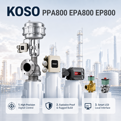 Posicionador Eletropneumático Série KOSO EP800 PPA800 EPA800 Controlador de Válvula Inteligente Certificação OEM à Prova de Explosão IECEx ATEX