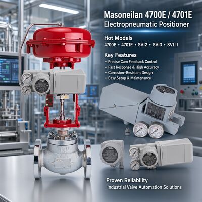 Novo Masoneilan 4700P / 4700E Analogue Valve Positioner Masoneilan 35002 série 87/88