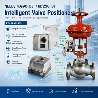 Controlador de Válvula Digital Inteligente Valmet Neles ND9203HE8T ND9206HE8T HART 4-20mA para Válvulas Rotativas e Lineares