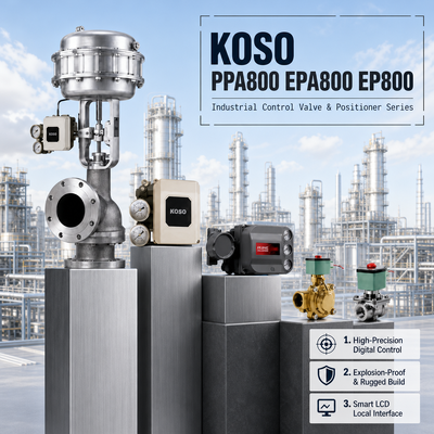 Posicionador de Válvula Eletropneumática KOSO PPA800 EPA800 EP800 com Feedback Inteligente 4-20mA Controle de Fluxo Linear OEM