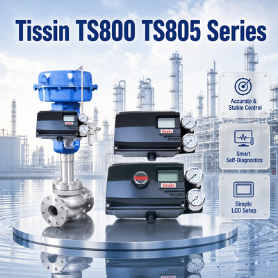 Posicionador de Válvula Digital HART Tissin TS800 TS805 4 20mA Regulador de Fluxo Pneumático
