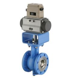 Válvula de controle pneumático excêntrica dobro, válvula de controle giratória industrial da tomada