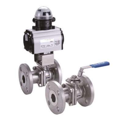 A flange macia do selo de ASME B16.34 conectou válvula de bola Jacketed