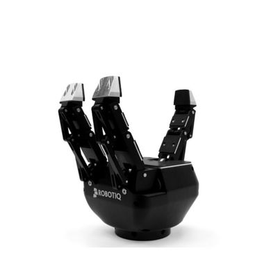 Prendedor do robô adaptável do dedo de ROBOTIQ 3 combinado com o robô colaborador de AUBO i5 para escolher o robô