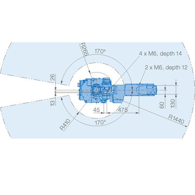 braço do robô dos soldadores AR1440 Yaskawa do arco da carga útil 12kg de 1440mm