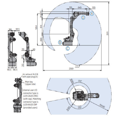 Braço GP12 YASKAWA do robô industrial com o controlador do robô YRC1000 industrial para entregar de solda imaterial do andg