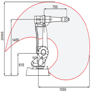 Robô industrial de ABB IRB2400 com o braço de linha central 6 robótico e payload12 máximo quilograma para soldar como o robô de soldadura do mig