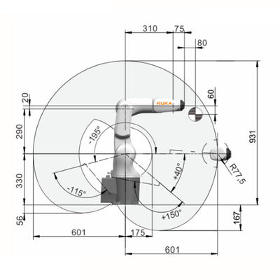 Robô industrial industrial do KR 4 AGILUS da aplicação KUKA da eletrônica flexível compacta do robô mini