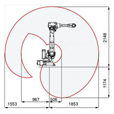 Pedido industrial de robô de soldadura IRB do arco de ABB 2600 extensamente para Mig/Tig Robot Arm