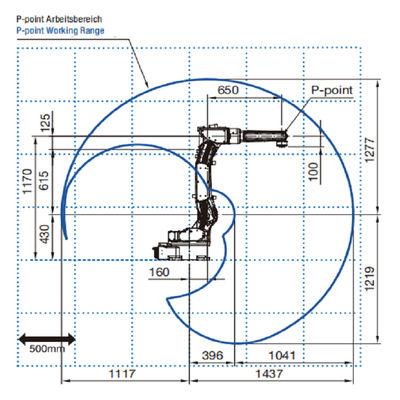 6 robô de soldadura do arco do alcance 1437mm Mig da linha central FD-V8 Playload 8kg