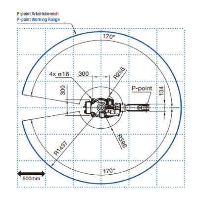 6 robô de soldadura do arco do alcance 1437mm Mig da linha central FD-V8 Playload 8kg