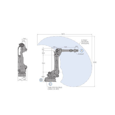 Segurando o robô de MOTOMAN GP180 com o robô industrial da carga útil 180KG para a máquina moldada dado