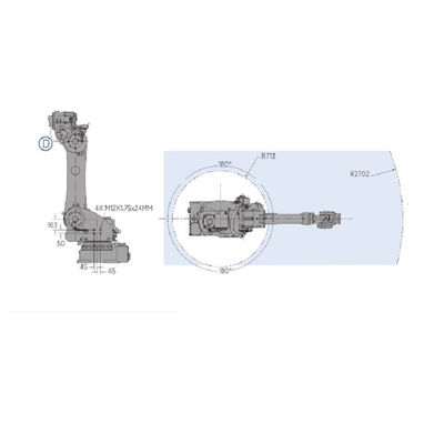 Segurando o robô de MOTOMAN GP180 com o robô industrial da carga útil 180KG para a máquina moldada dado
