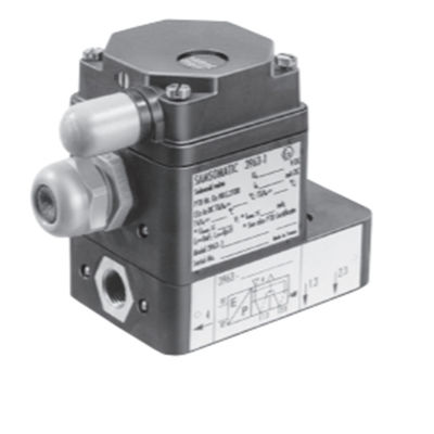 Válvula de solenoide de Samson Type 3963 para controlar o atuador pneumático