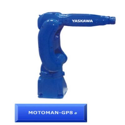 Braço Motoman GP8 do robô industrial de 6 linhas centrais usado segurando o robô