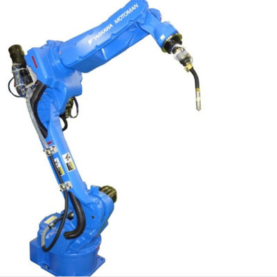 Pálete que empilha a linha central Motoman GP50 do robô 6 com o manipulador robótico do braço