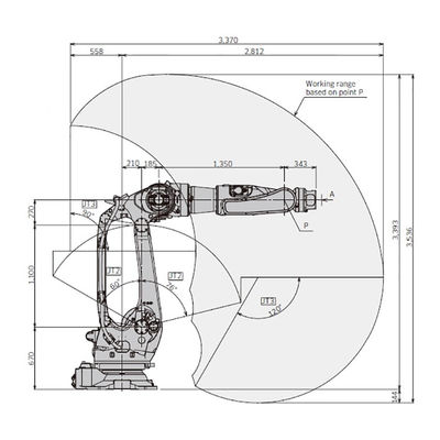 Robô de soldadura de alta velocidade do ponto do design compacto do alcance 2812mm da carga útil 300kg de BX300L