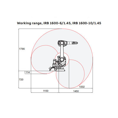 Padrão da máquina IRB1600-10/1.45 do CNC com os soldadores do ARCO usados como o manipulador do robô industrial de 6 linhas centrais