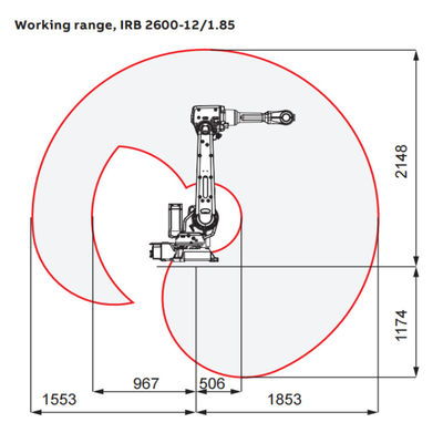 Robô industrial IRB 2600-20/1.65 com o braço do robô do CNC e as tochas de solda para a máquina de soldadura do ARCO
