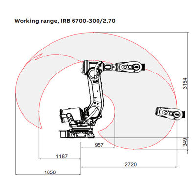 Robô IRB6700-300/2.7 industrial com o braço do robô como a máquina de soldadura para a soldadura de ponto