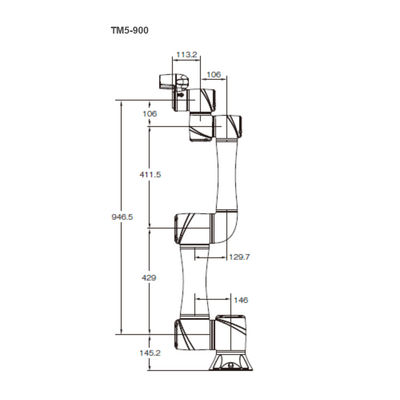 Robô automático TM5-900 com a carga útil do alcance 4KG de 900MM para o manipulador de 6 Aixs como o robô colaborador