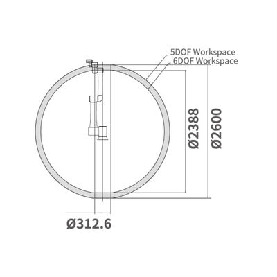 Robô inteligente de TM12 Cobot com 12KG o braço robótico da carga útil 1300MM para o CNC que carrega e que descarrega