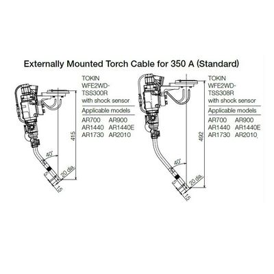 Robô industrial de 6 linhas centrais de AR2010 com os soldadores do ARCO de RD350S para o outro equipamento de solda