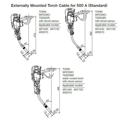 Robô industrial de 6 linhas centrais de AR2010 com os soldadores do ARCO de RD350S para o outro equipamento de solda