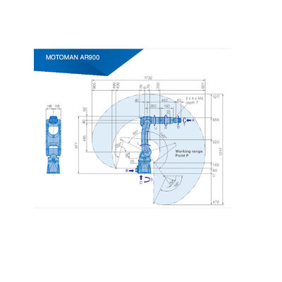 Braço do robô industrial de Motoman AR900 com 7KG os soldadores do Mig do alcance da carga útil 927MM para a soldadura de ARCO