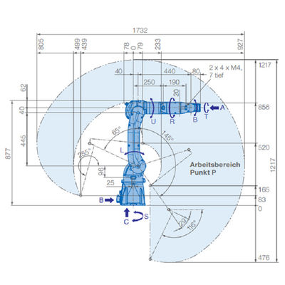 Preço do robô GP7 industrial com a carga útil 7KG e o controlador For Material Handling do CNC YRC1000