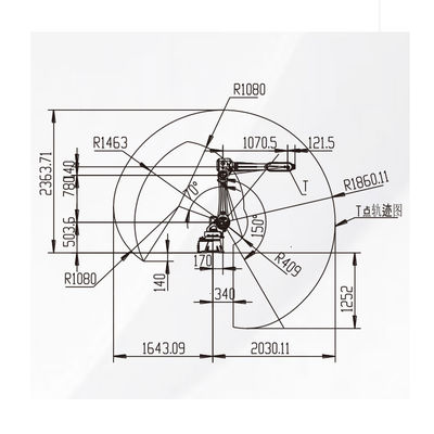 Robô industrial China com o braço robótico industrial da linha central do alcance 6 de 2032MM para carregar e descarregar
