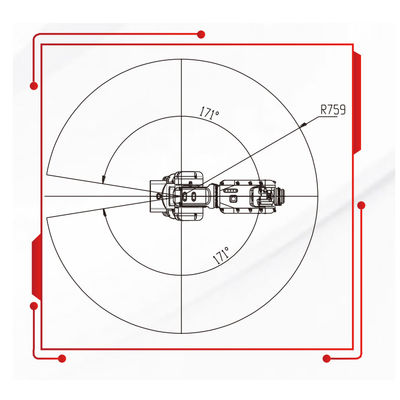 Robô industrial do alcance da carga útil 759MM de Mini With 7KG do braço do robô da precisão alta como o robô da picareta e do lugar