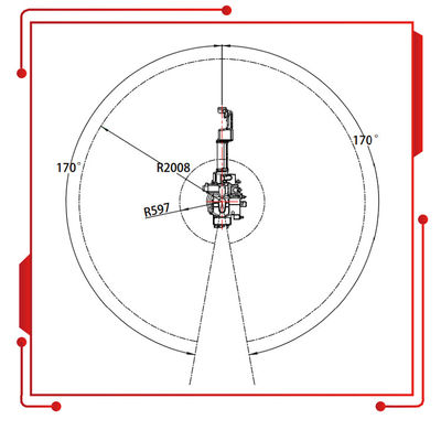 SF6-C2080 com 10KG o braço robótico do alcance da carga útil 2080MM como o robô industrial e o robô de soldadura