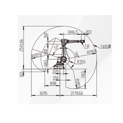 Carregando e descarregando o robô com alcance de 2178MM com preço do robô industrial para a máquina de polonês